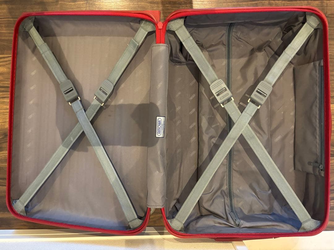 リモワRIMOWAレッド33L 2輪キャリーTSAロック付き スーツケース