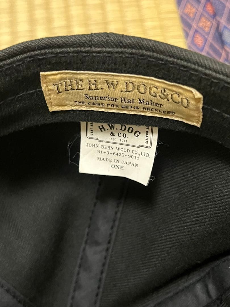 H.W.DOG & CO. ブラックキャップ ドルタグ付き