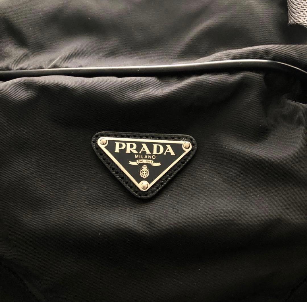PRADA プラダ ボストンバッグ ナイロン レザー 黒 ブラック V70