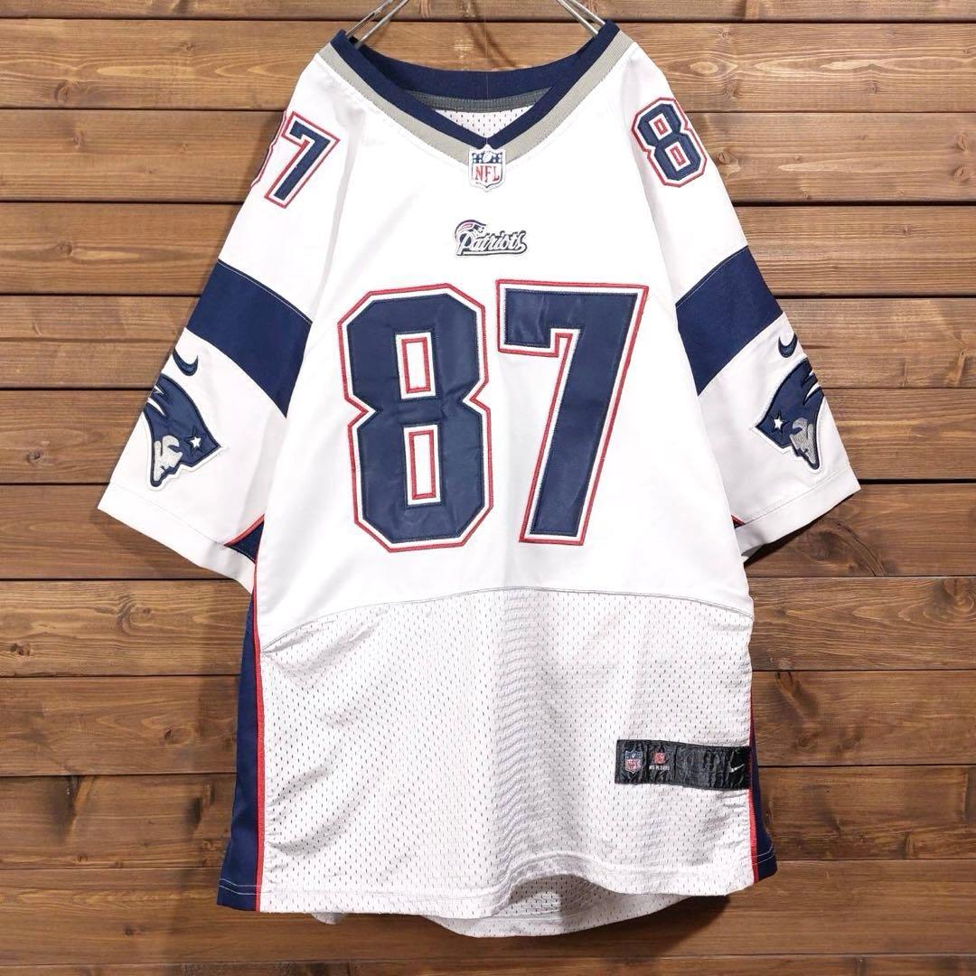 NIKE NFL Patriots ペイトリオッツ アメフト ゲームシャツ L