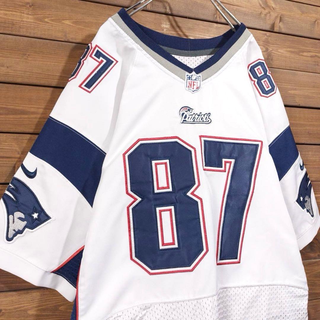 NIKE NFL Patriots ペイトリオッツ アメフト ゲームシャツ L