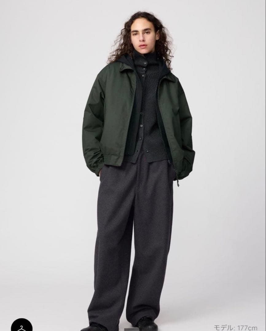 UNIQLO パフテックショートブルゾン Lサイズ オリーブ
