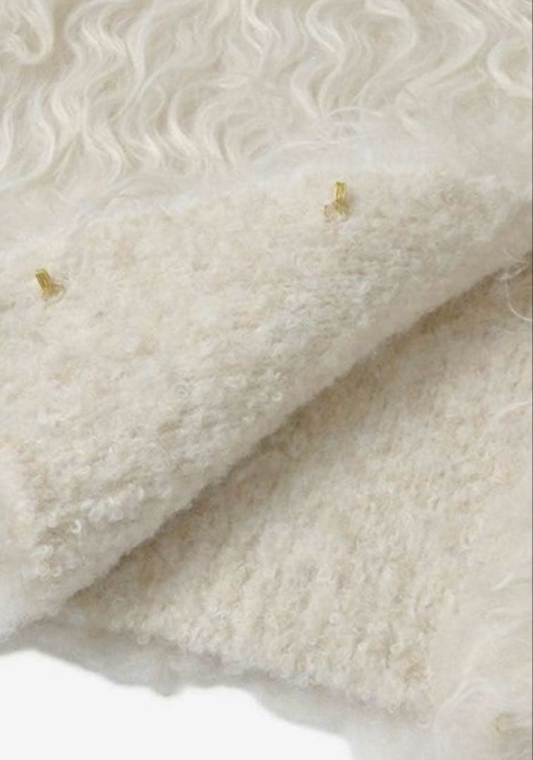 新品　maison de Dolce. wavy cardigan/ivory