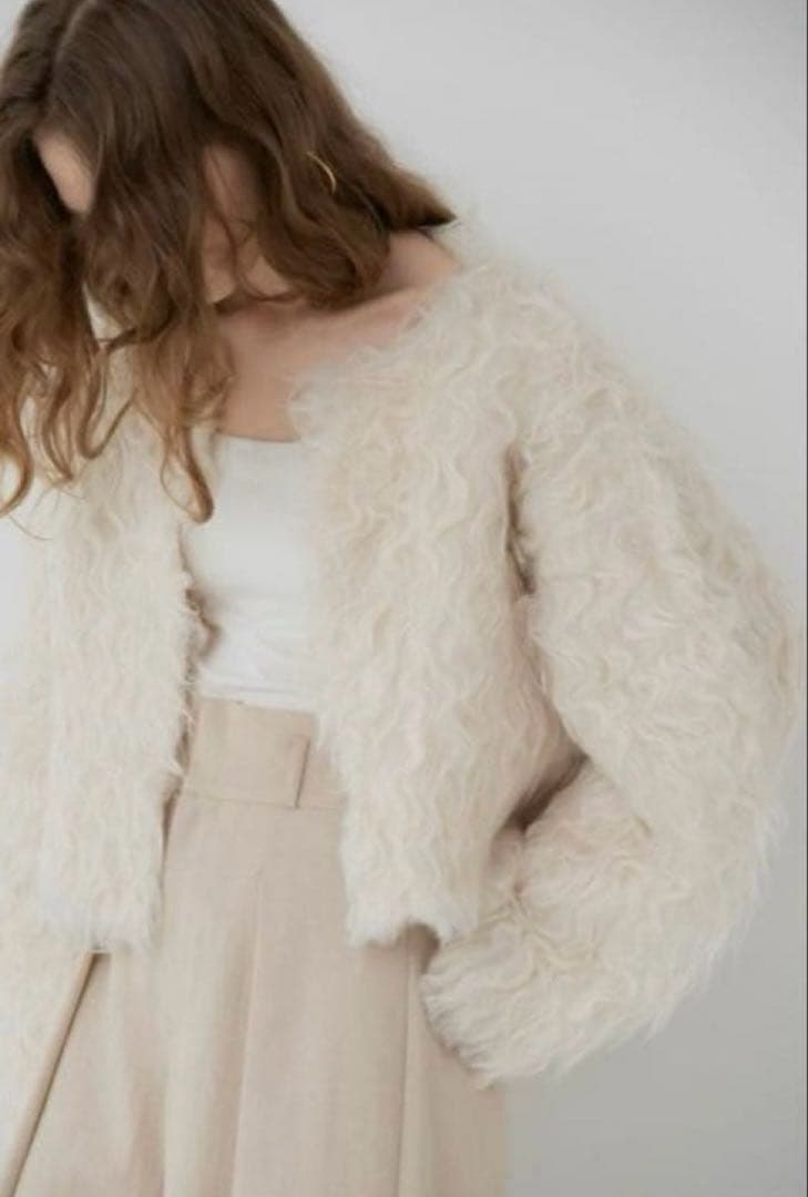 新品　maison de Dolce. wavy cardigan/ivory