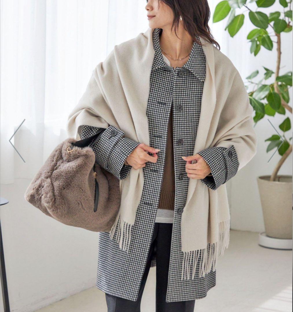 【新品】SHIPS カシミヤ混ストール ウォッシャブル