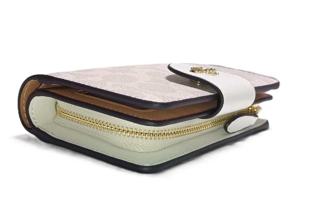 新品未使用タグ付 COACH コーチ 二つ折り財布 C0082 白 チョーク