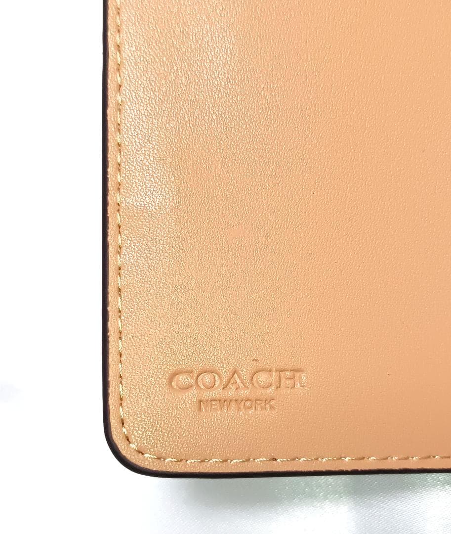 新品未使用タグ付 COACH コーチ 二つ折り財布 C0082 白 チョーク