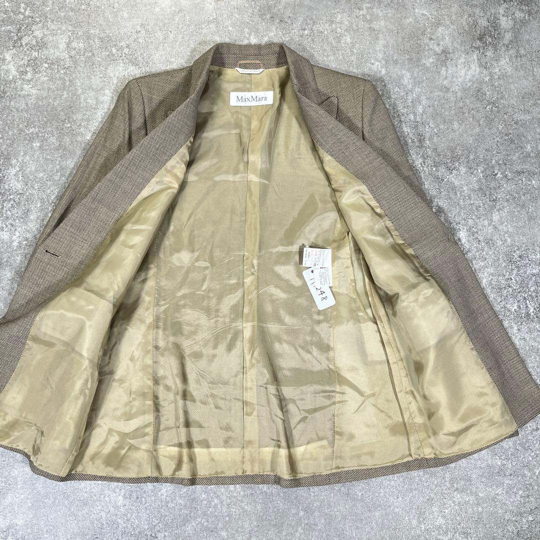 白タグ　MAX MARA イタリア製　テーラードジャケット　38 シングルボタン