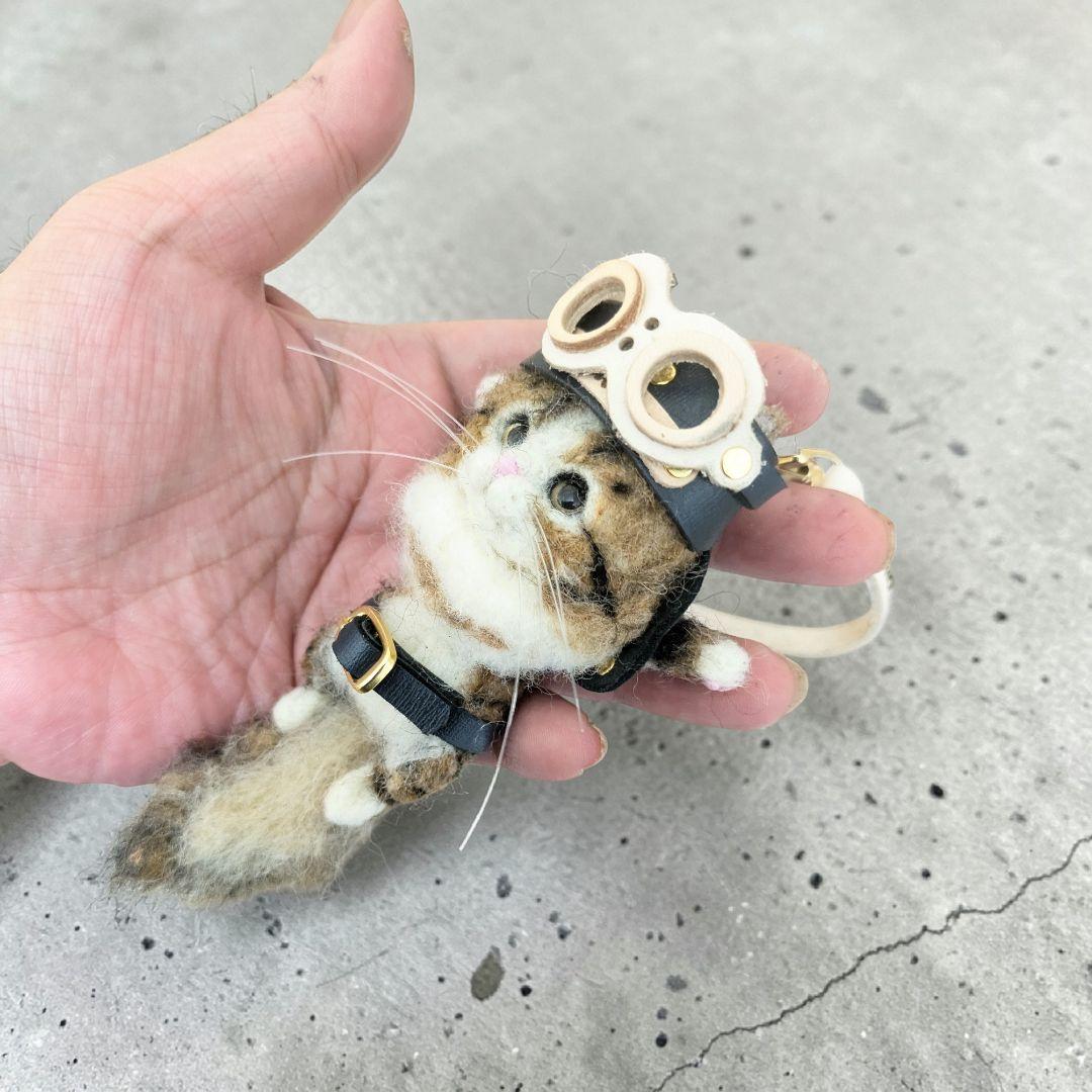 豆猫HOLDCATキーホルダー No.21ノルウェージャン〜特製豆猫トレカ付き