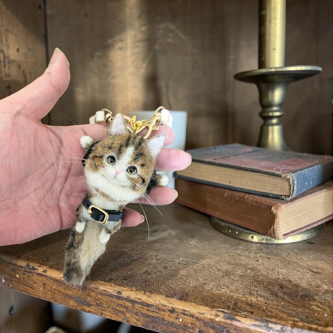 豆猫HOLDCATキーホルダー No.21ノルウェージャン〜特製豆猫トレカ付き