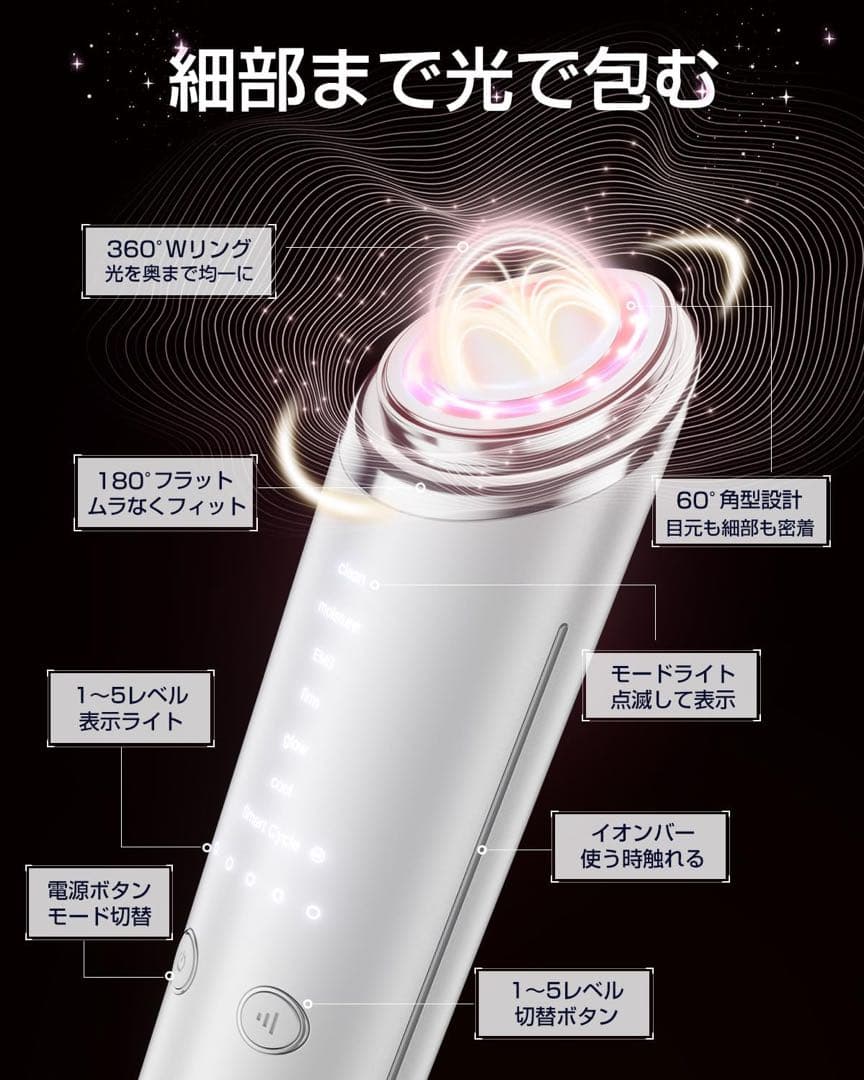 美顔器 高周波 RF EMS ラジオ波 リフトケア フェースラインケア 665