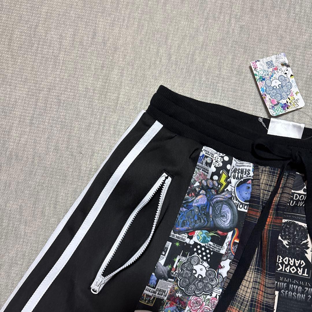 新品タグ付★スカラー★ジャージ素材アシンメトリースカート★ブラック