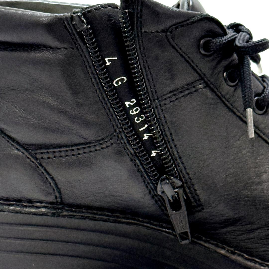 【美品】ストロバー ドイツ製 高級 レザー ショートブーツ 黒 24cm
