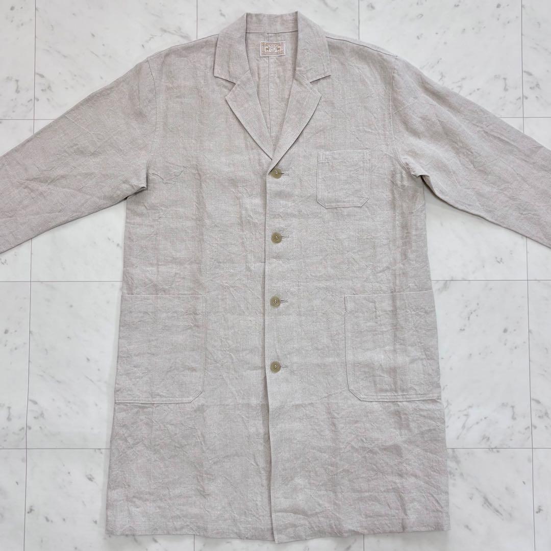 美品✨中川政七商店　厚手麻のワークコート　リネンコート　希少　生成り　麻100%
