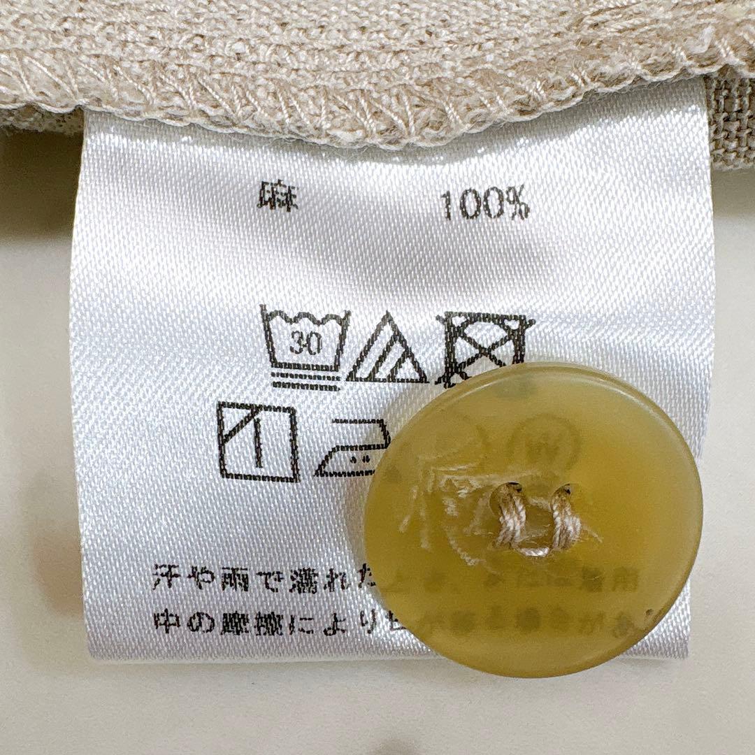 美品✨中川政七商店　厚手麻のワークコート　リネンコート　希少　生成り　麻100%