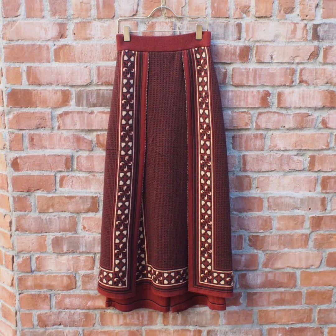 完売品☆ TANタン 日本製 ロングスカート　ニットパンツ ブラウン系 美品