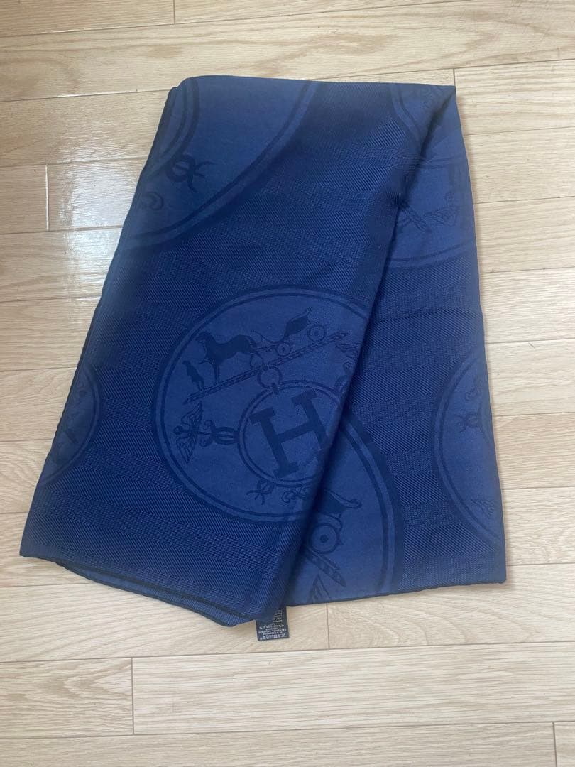 エルメス　ニューリブリス110 カシミアシルク　カシシル　カレジェアン