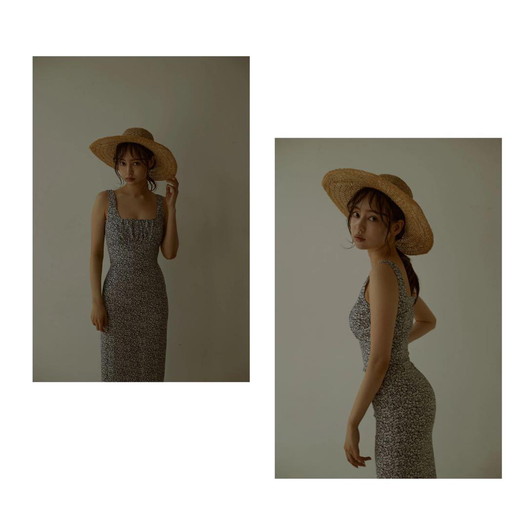ワンピース verybrain Tight flower cami dress