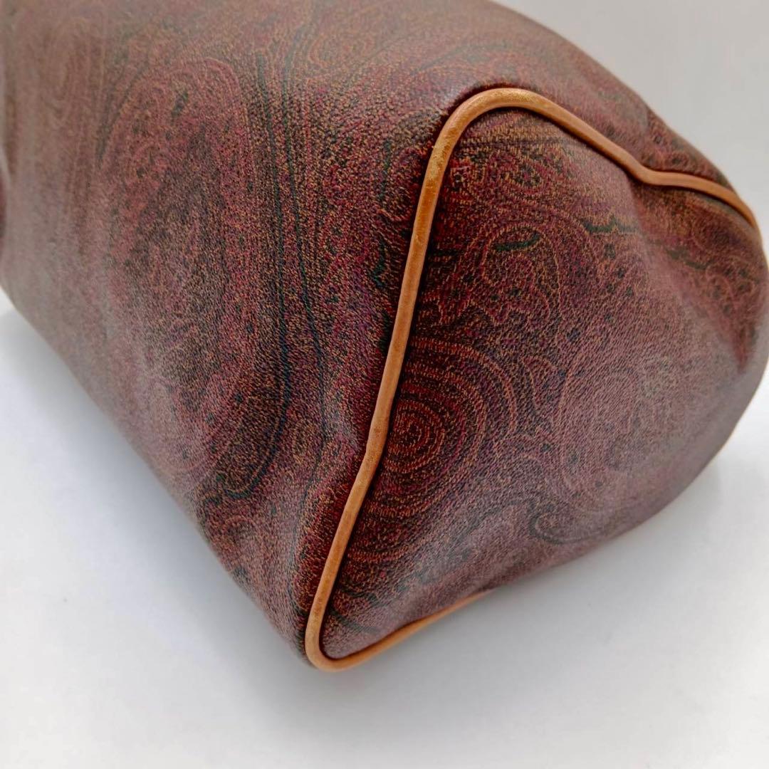 美品✨ ETRO エトロ ミニ ボストン バッグ ペイズリー PVC レザー