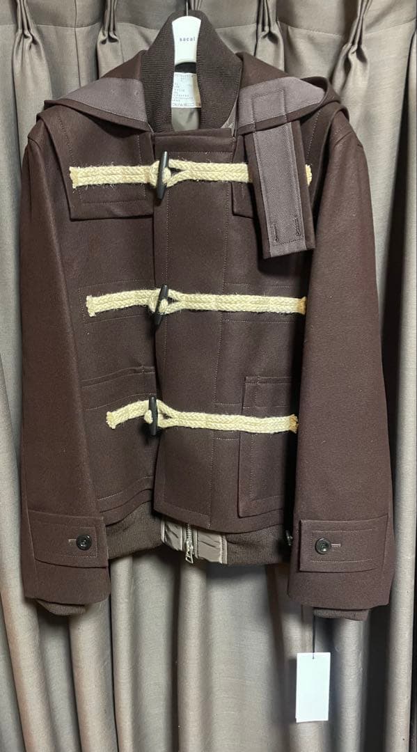 【肉*】sacai 25AWメルトンダッフルコート