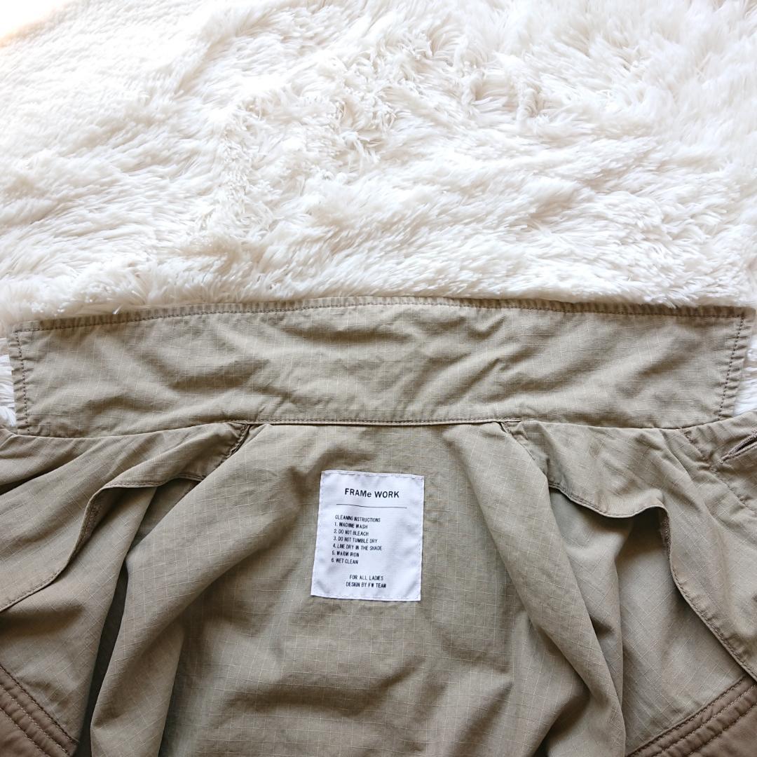 25SS FRAMeWORK ミリタリーショートブルゾン Fサイズ 日本製