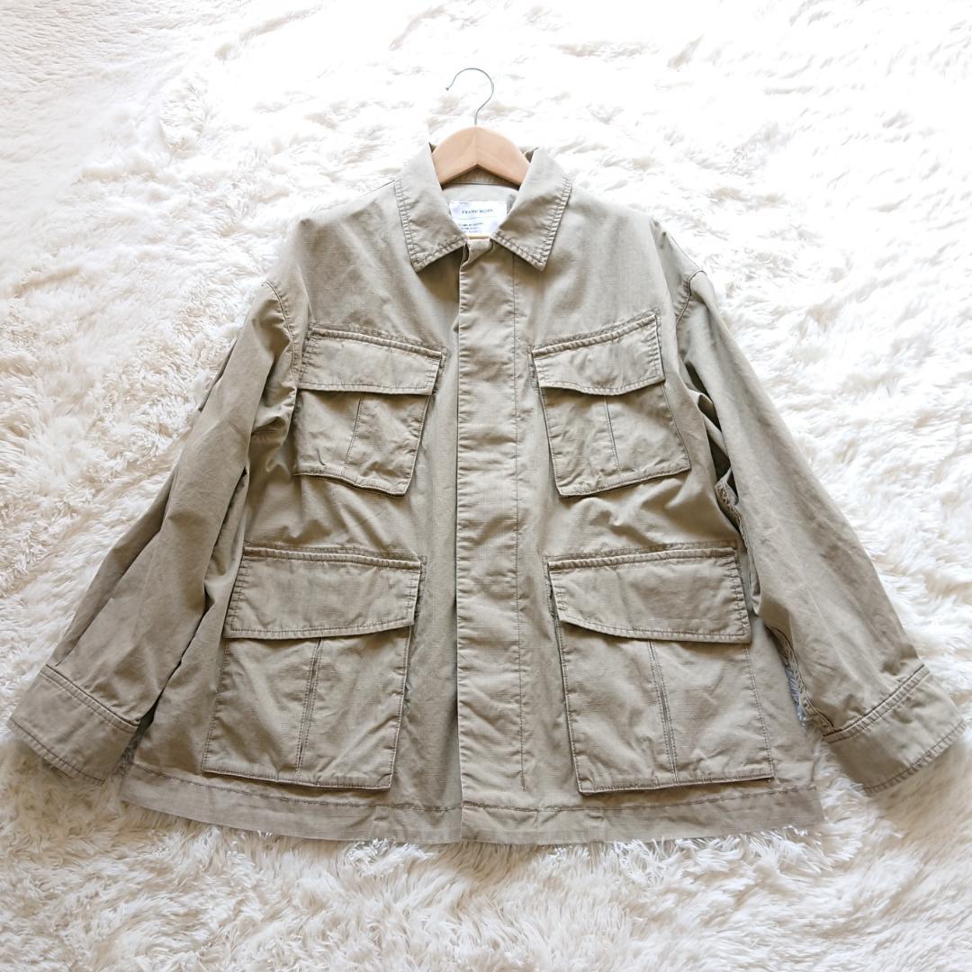 25SS FRAMeWORK ミリタリーショートブルゾン Fサイズ 日本製