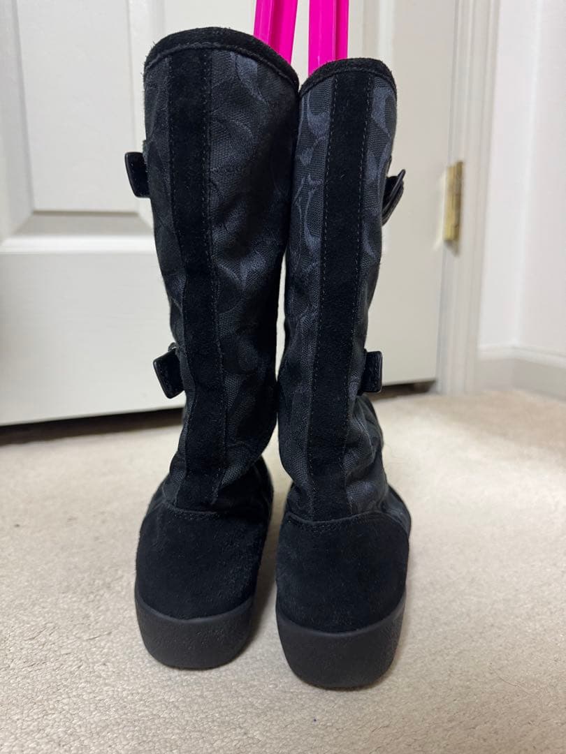 【美品】COACH コーチ ブーツ TINAH シグネチャー 5.5B 22.5