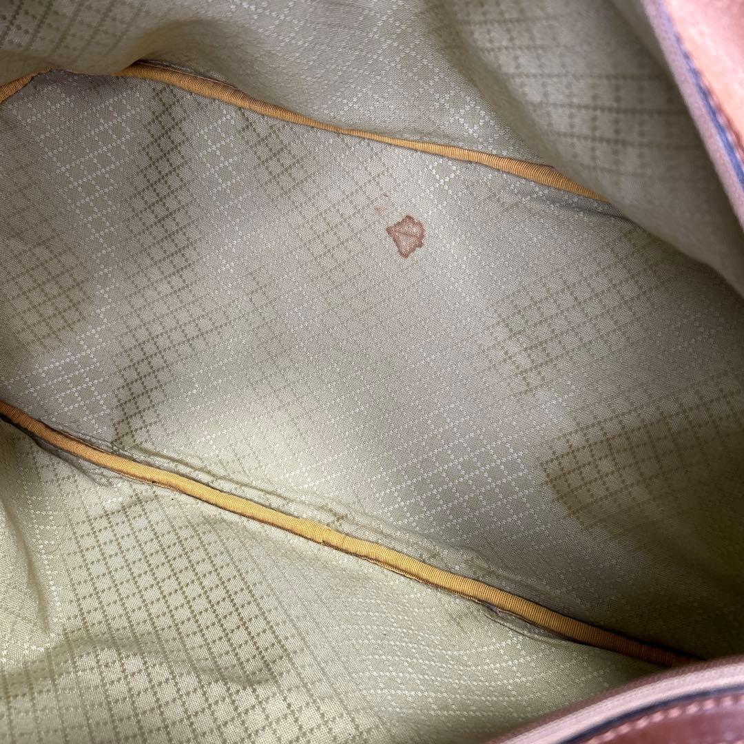 GUCCI オールドグッチ レザー ボストンバッグ ブラウン　ロゴ　大容量　旅行