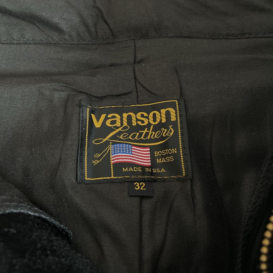 未使用品　vanson レザーパンツ 黒 32