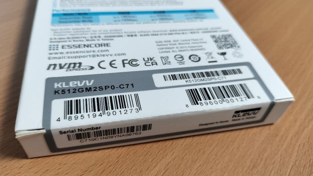 内蔵型SSD KLEVV CRAS C710 M.2 512GB SSD