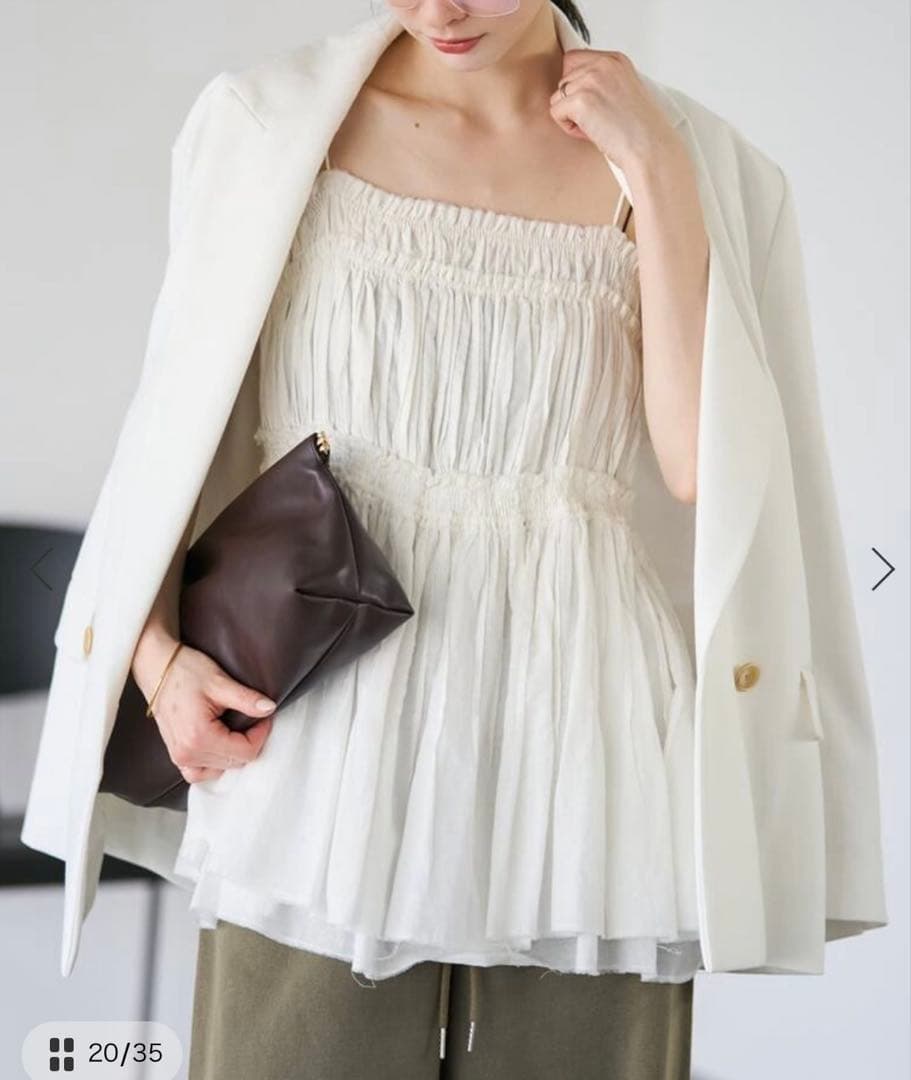 新品タグ付き　Plage IND VOIL TACK キャミソール