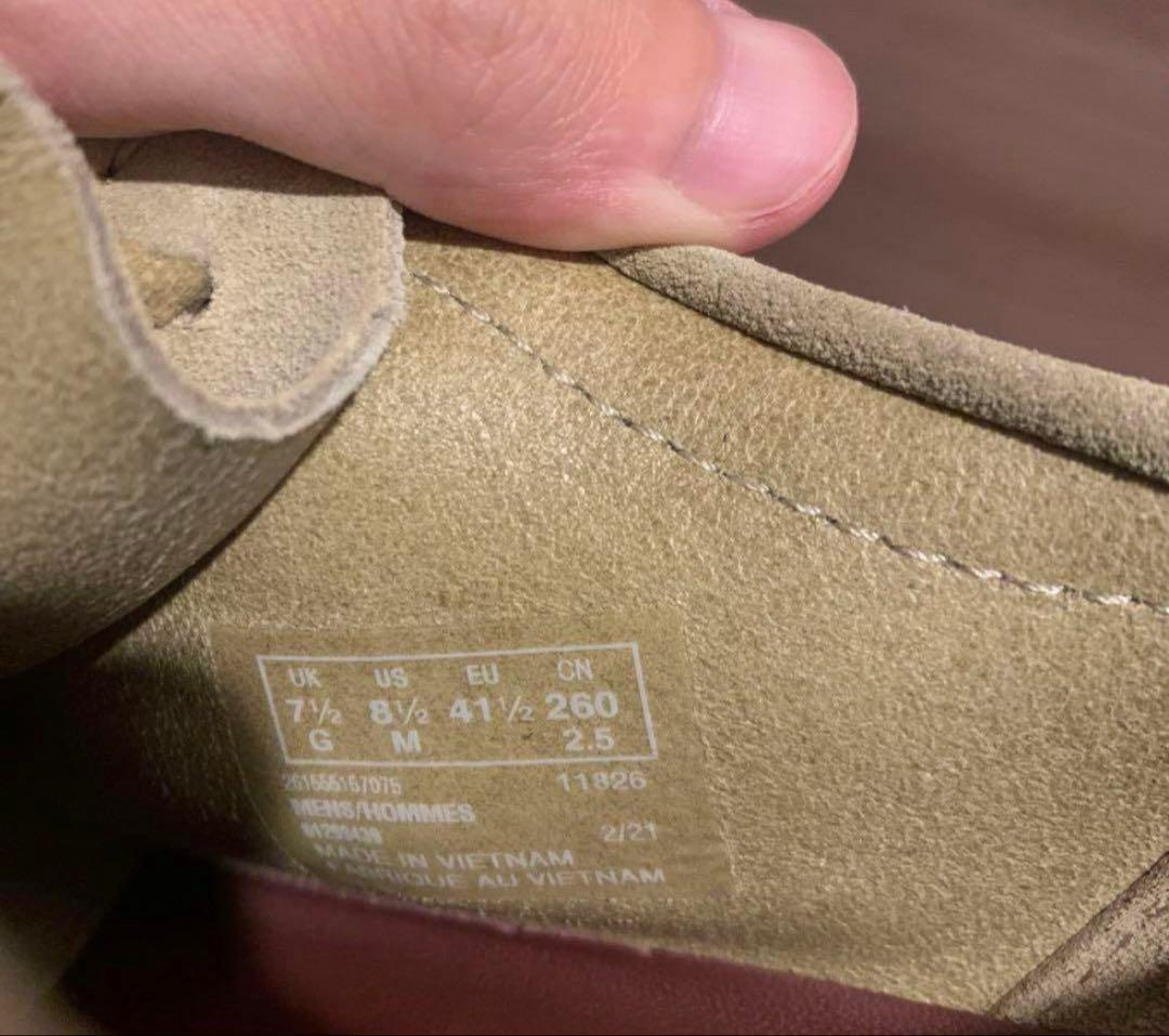 靴 clarks Wallabee black 26cm UK7.5