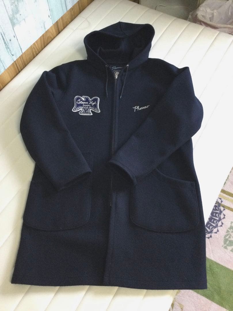 【超美品】フェローズ　メルトンウール　パーカーコート　サイズ42 XL