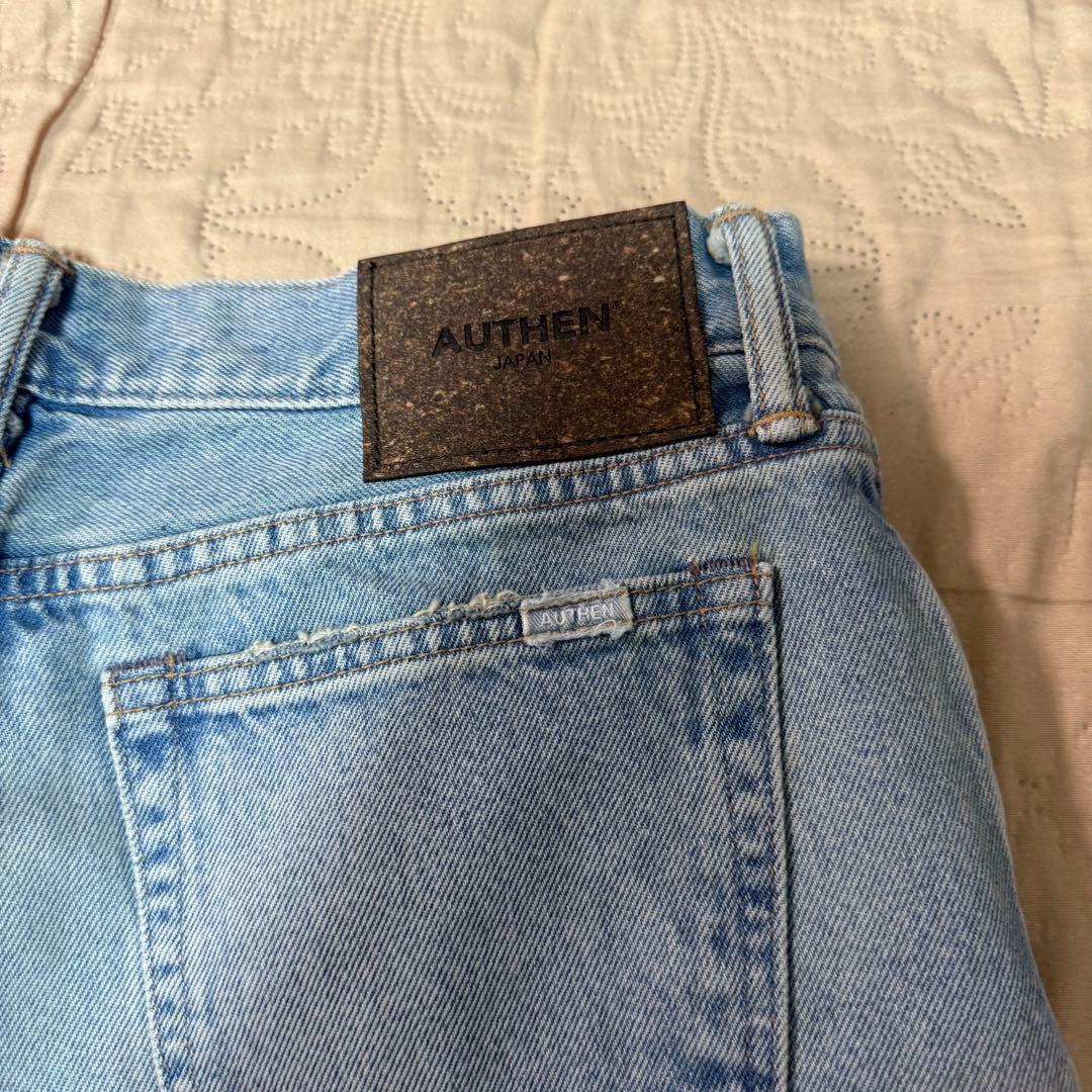 Spick and Span オーセン ローライズワイドレッグダメージデニム