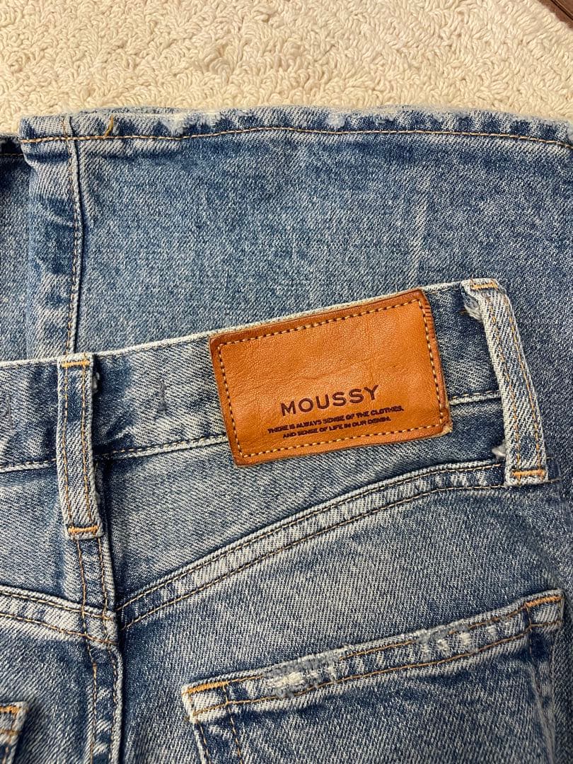 MOUSSY ブーツカットデニム ライトブルー