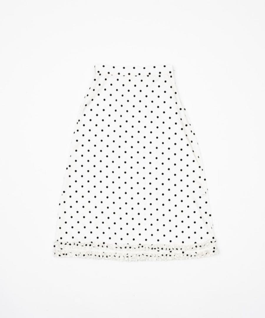スカート FEKETE dot frill midi skirt