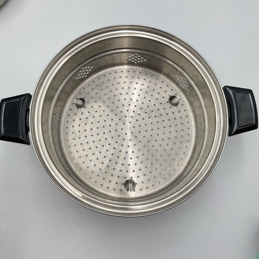 ロイヤルクイーン　両手鍋　蒸し器　ドーム型蓋　ステンレス製