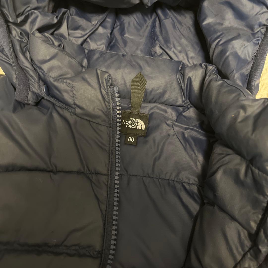 THE NORTH FACE フード付きダウンジャケット 80 ネイビー