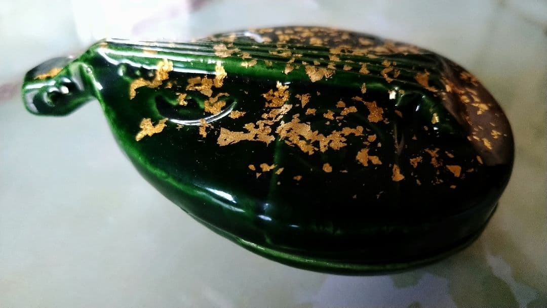 楽焼　和楽　琵琶香合
