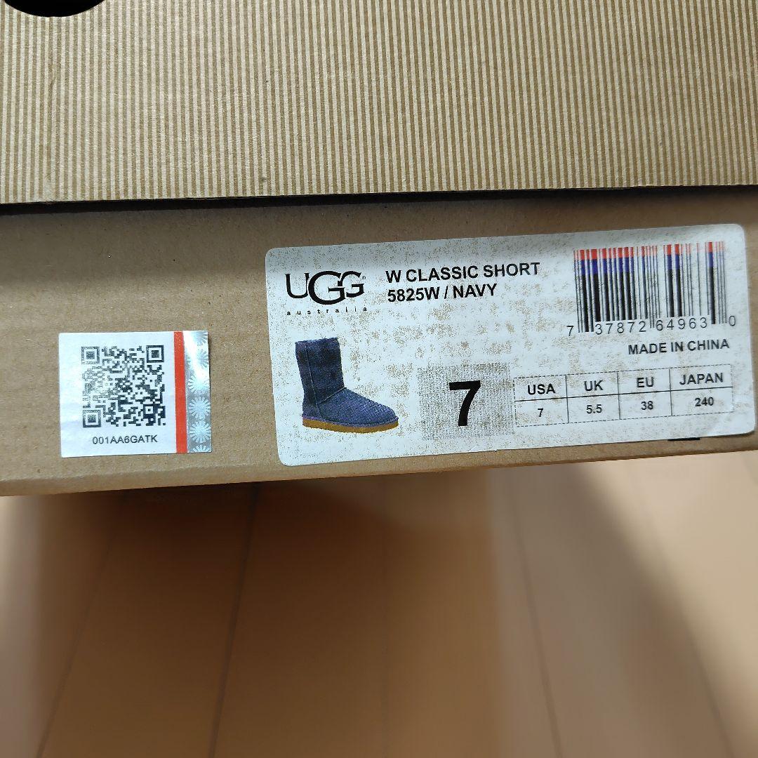 新品未使用 UGG アグ W CLASSIC SHORT ブーツ ネイビー 24