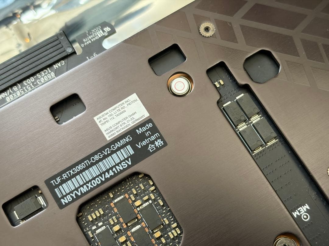 【美品】ASUS TUF RTX 3060Ti OC V2 LHR 8GB