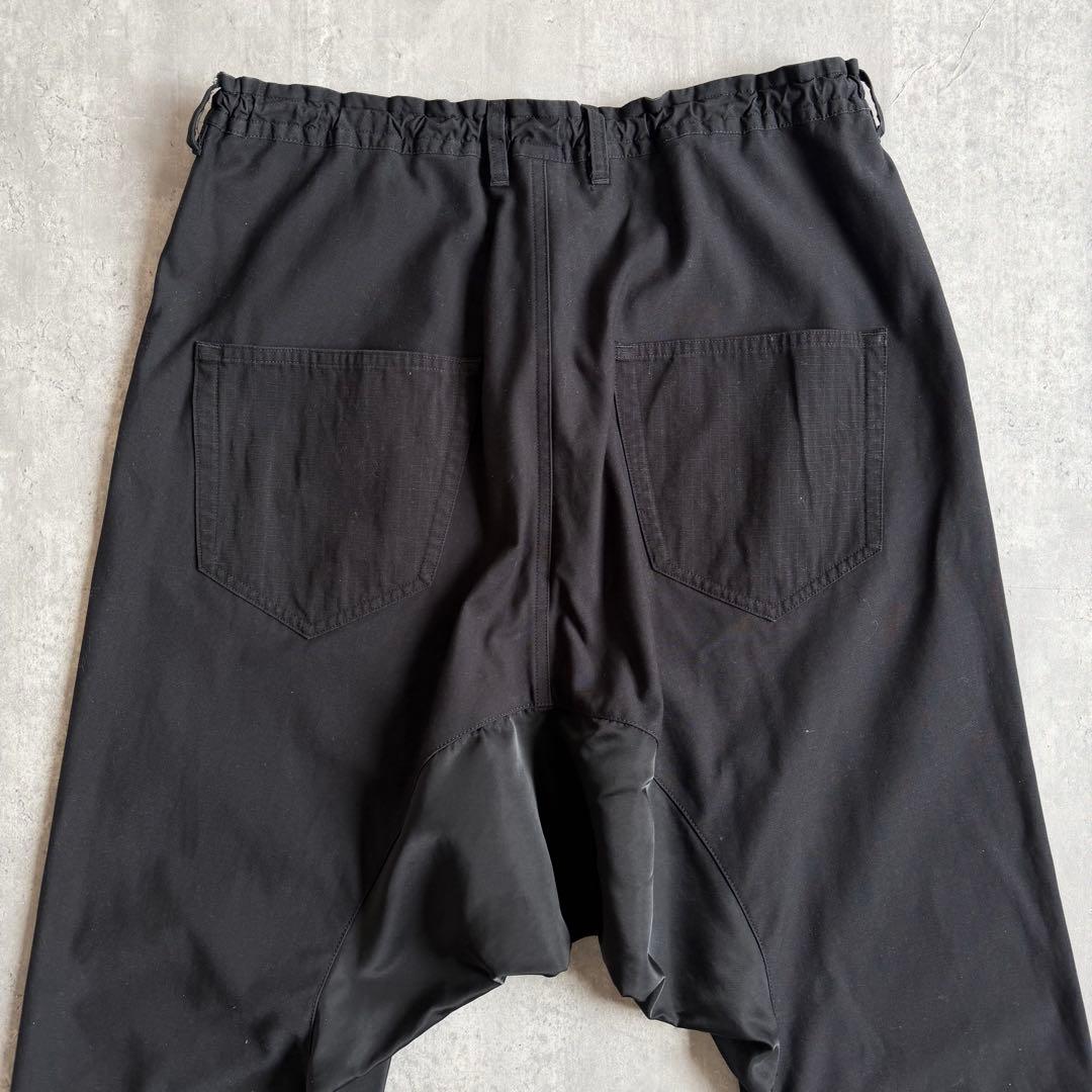 GroundY ヨウジヤマモト 異素材 サルエルパンツ ブラック L 日本製