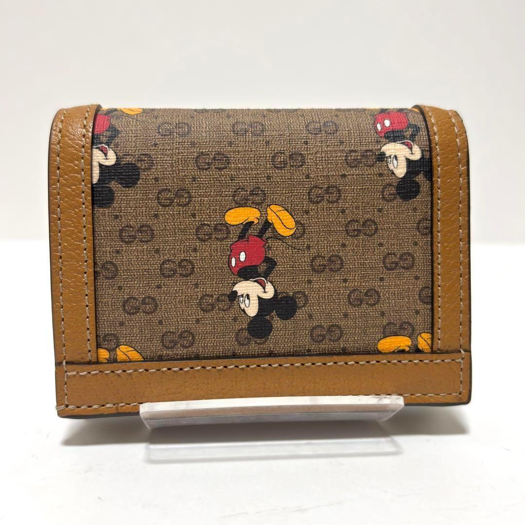 227箱付✨ほぼ新品✨グッチ×ディズニー ミッキー 二つ折り財布 GGスプリーム