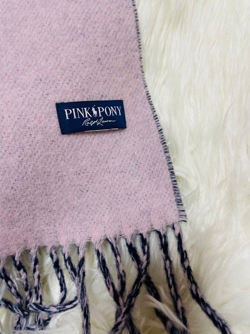 【希少】Ralph Lauren ラルフローレン　ピンクポニー ストール　レア