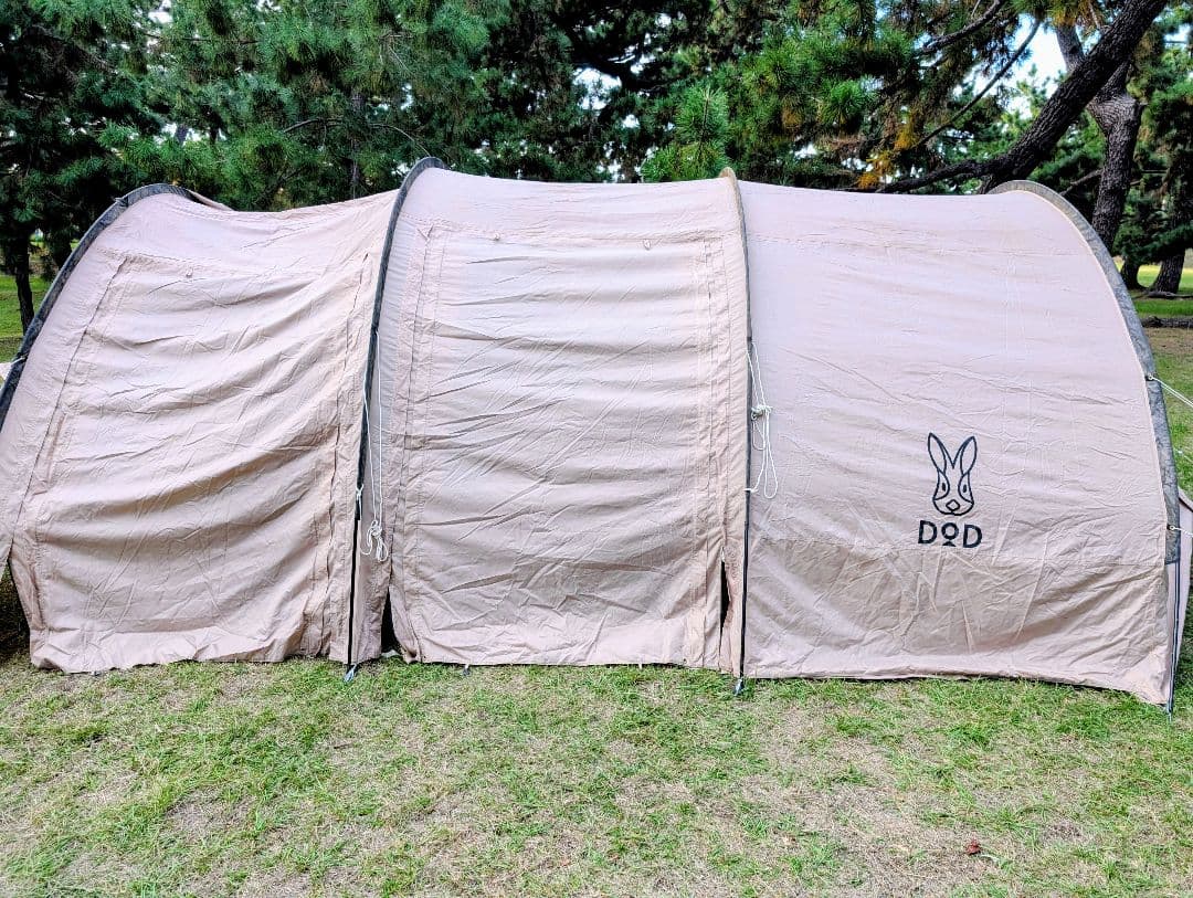 DOD カマボコテント2　ルームテント ベージュ 収納バッグ付き