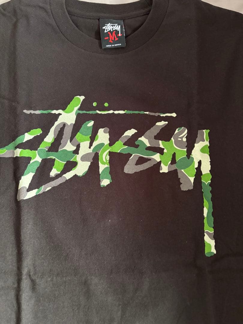 エイプ　ステューシー APE stussy 30周年　Tシャツ ブラックM 美品