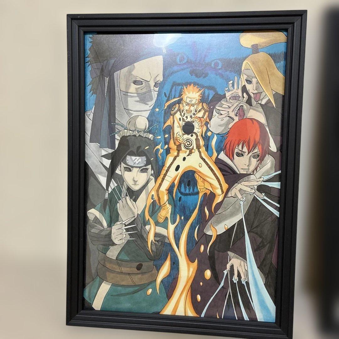 ナルト アートポスター A4 NARUTO デイダラ サソリ 白 再不斬 サスケ