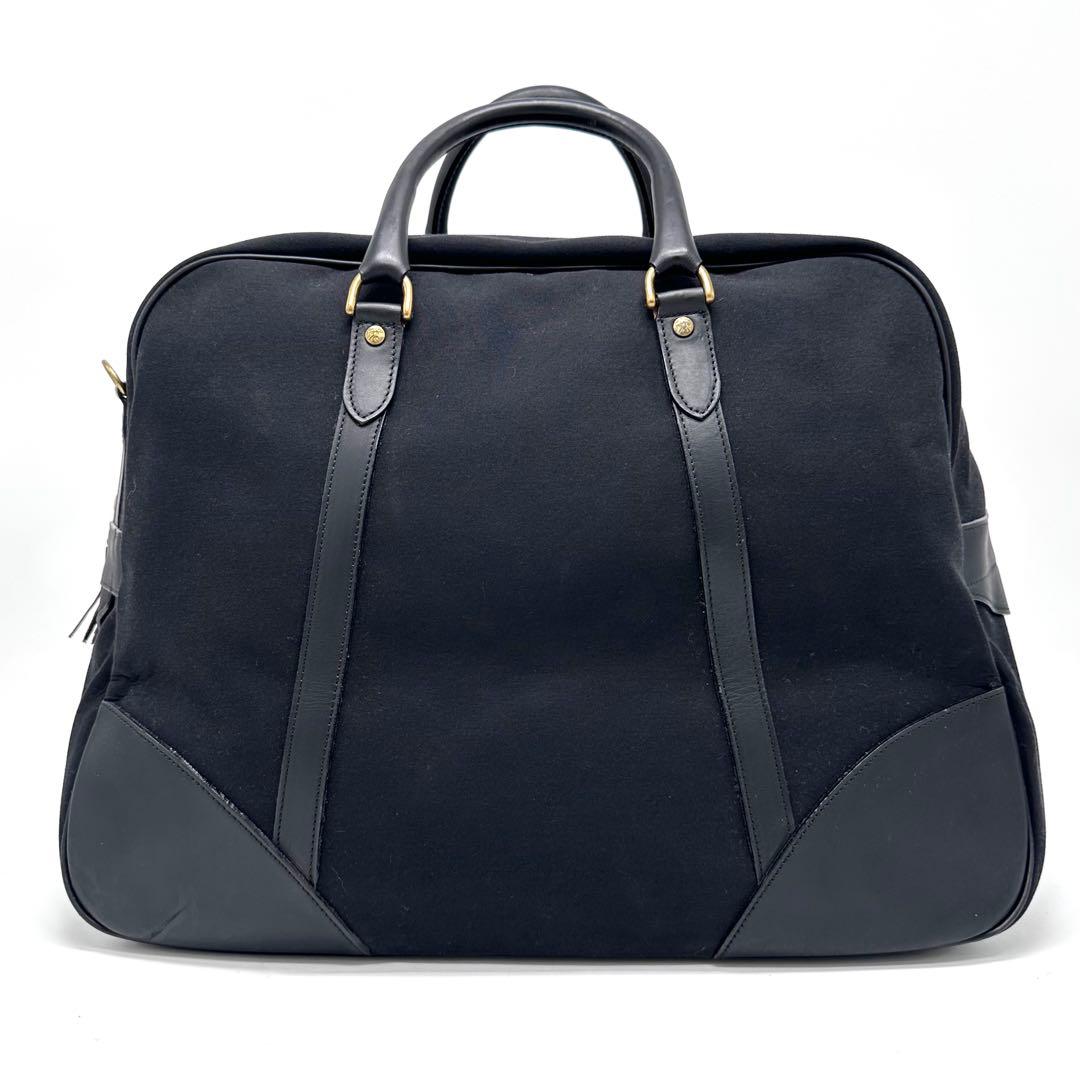 【希少 美品】MHL マーガレットハウエル ボストンバッグ 2way 旧ロゴ 黒