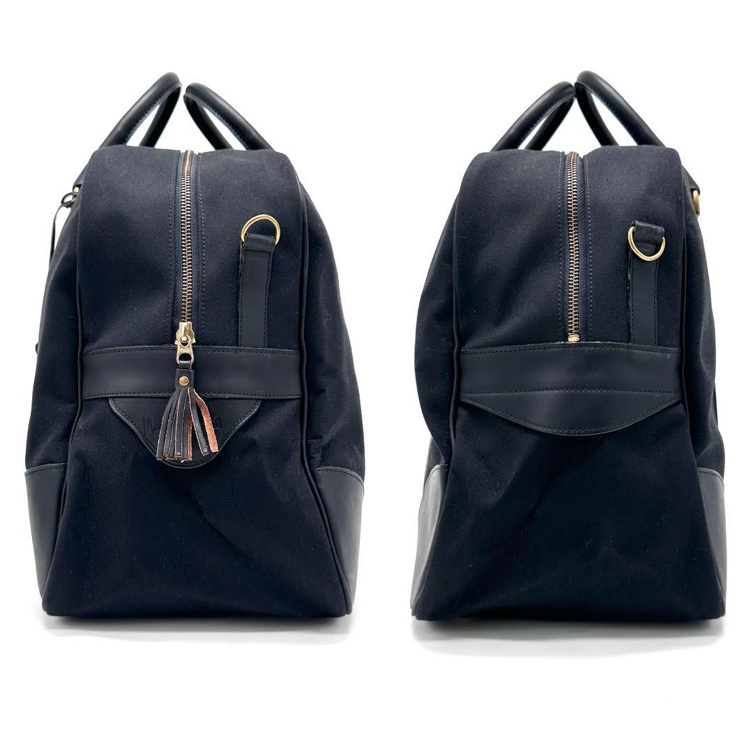 【希少 美品】MHL マーガレットハウエル ボストンバッグ 2way 旧ロゴ 黒