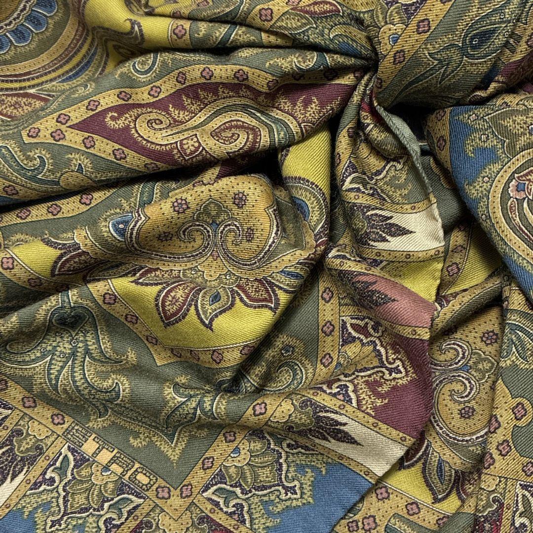 極美品★ETRO エトロ シルク イタリア製 ペイズリー 大判ストール スカーフ